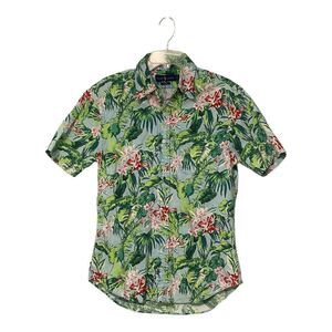 Polo Ralph Lauren Button Down Mens Blue Floral Short Sleeve Medium Slim Fit